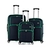 Set Valija Owen X 3 28"/24"/20" Negro / Verde - OW40001