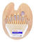 Paleta Oval Madera Con Set De Pinceles X 12 - comprar online