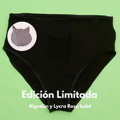 EDICIÓN LIMITADA Color Rosa - Bombacha tiro medio Algodón y Lycra Gato