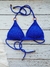 Triángulo Texturado Azul Francia Argolla Naranja - comprar online