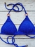 Triángulo Texturado Azul Francia Argolla Naranja - Marina Martorell Swimwear