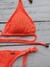 Triángulo Texturado Naranja Flúo Argolla - tienda online
