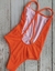 Entera Classic Texturado Naranja Flúo - Marina Martorell Swimwear