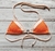 Triángulo Combinado Texturado Naranja Flúo y Natural - tienda online