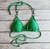 Triángulo Joyita Texturado Verde Esmeralda Argolla Rosa - tienda online