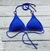 Triángulo Texturada Azul Francia Argolla Carey - Marina Martorell Swimwear