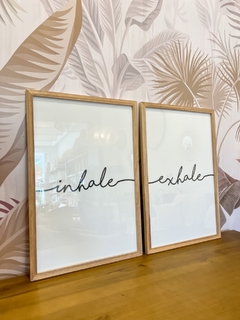 SET CUADROS INHALE/EXHALE 40X60