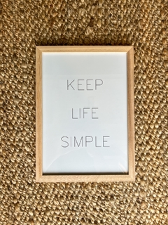 CUADRO KEEP LIFE SIMPLE 22X32