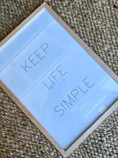 CUADRO KEEP LIFE SIMPLE 32X42 - comprar online