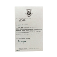 Carta Admisión Harry Potter - Inglés Licencia Oficial - Wizard Store