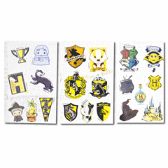 Stickers Hufflepuff x3 - Licencia Oficial