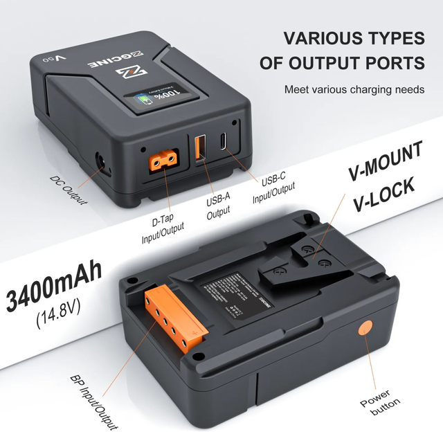 Bateria V-Mount ZGCINE V99 (99Wh / 6800 mAh / Display OLED) - comprar online