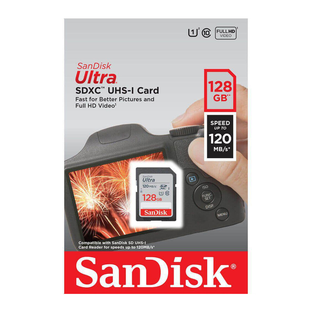 Imagem do SD - SanDisk Ultra 128gb (120mb/s)