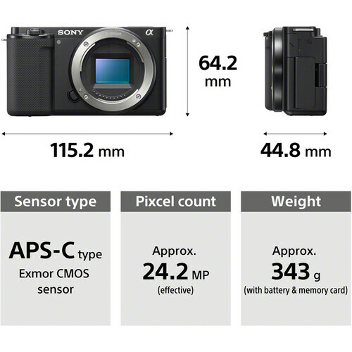 Imagem do Sony ZV-E10 Mirrorless APS-C (corpo)