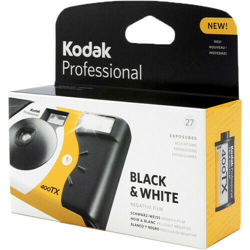 Camera Descartável Kodak 400TX (Preto branco /27 exp / ISO 800 / 35mm / flash embutido) - comprar online