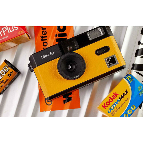 Camera de Filme Reutilizável Kodak F9 Amarela (Analógica 35mm c/ Flash) - CAMERA NINJA • PHOTO VIDEO STORE