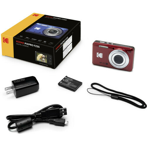Imagem do Câmera Digital Compacta Kodak PIXPRO FZ55 (vermelha)