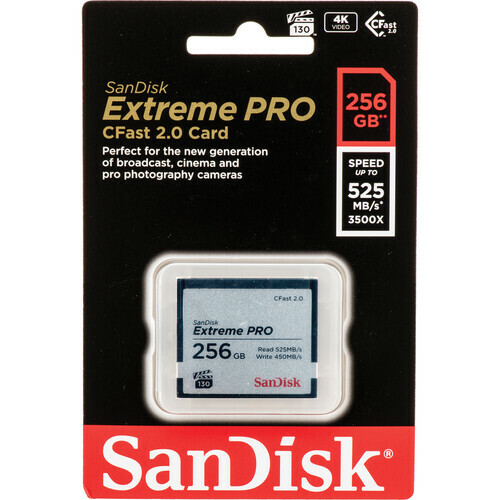 CFast 2.0 - Sandisk Extreme Pro 256gb (525 mb/s) - comprar online