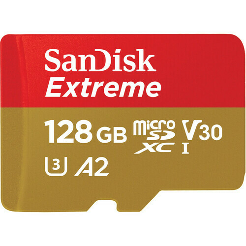 Micro SD - Sandisk Extreme UHS-I V30 - 128gb 190 mb/s na internet