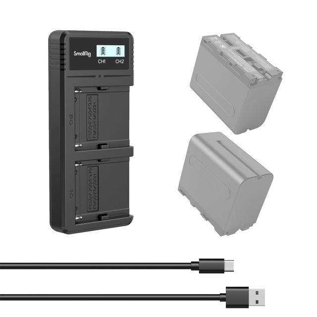 Carregador Duplo LCD SmallRig 4086 (Bateria NP-F970) - comprar online