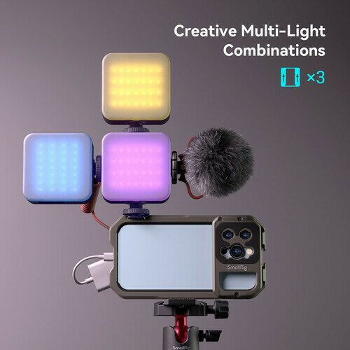 Mini Iluminador Vibe P108 SmallRig 4055 (RGB / FX / Bateria 2500mAh / CRI 95) - comprar online