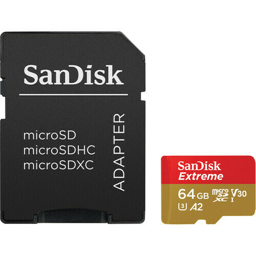 Micro SD - Sandisk Extreme UHS-I V30 - 64gb 170 mb/s na internet
