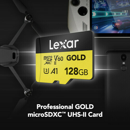 Cartão de Memória MicroSD Lexar 128GB Professional Gold 1800x (UHS-II / V60 / Classe 10 / A1) na internet
