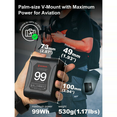 Bateria V-Mount Colbor Moman 99 (99Wh / 6875 mAh / 14.4V) - CAMERA NINJA • PHOTO VIDEO STORE