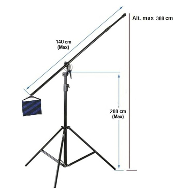 Girafa Iluminação Greika YS513 (altura 3,00m / 5kg / Sandbag ) - comprar online