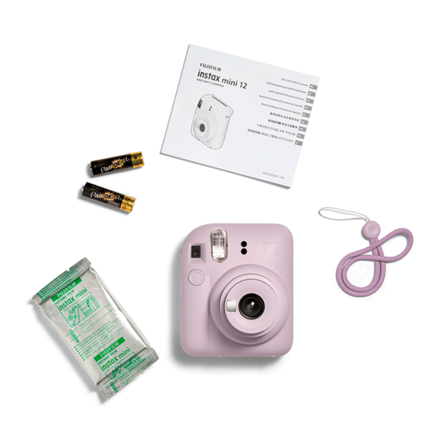 Kit Câmera Instax Mini 12 Lilás com pack 10 fotos Macaron e Bolsa - CAMERA NINJA • PHOTO VIDEO STORE