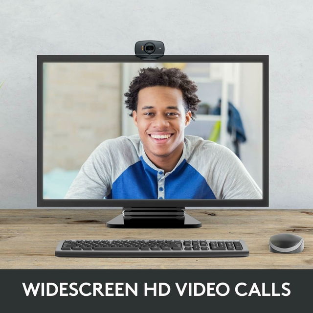 WebCam Logitech C525 HD ( Rotação 360º / AutoFocus / Microfone ) - loja online