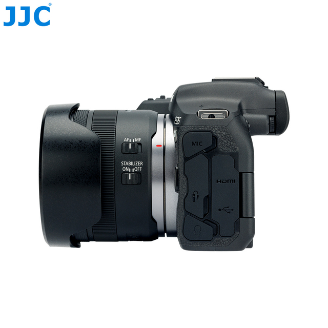 Parasol JJC LH-W65B para Lente Canon EF 24mm f/2.8 IS USM - EF 28mm f/2.8 IS USM - RF 24mm f/1.8 Macro IS STM (Substitui Canon EW-65B) - CAMERA NINJA • PHOTO VIDEO STORE