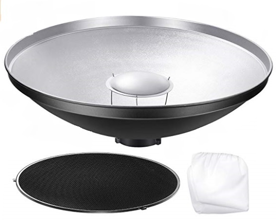 Refletor Beauty Dish Bowens - Prata com Grid (BDR-S420C02) - comprar online