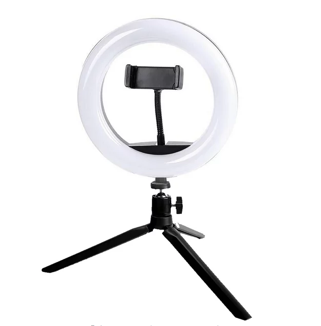 Ring Light Portátil LED 8" VIVITAR ( tripé de mesa com sup. celular) - loja online