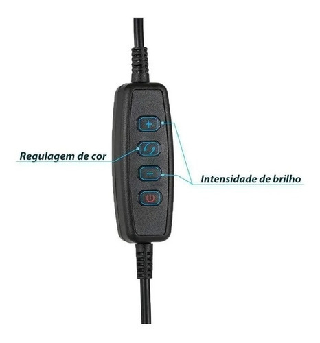 Ring Light Greika AL-06II com suporte de celular e microfone na internet