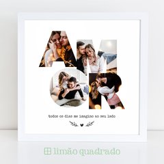 quadro amor com foto dia dos namorados