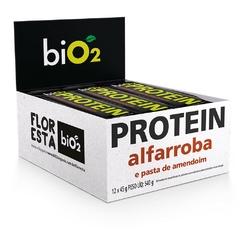 Bio2 Barra Protein Vegana Alfarroba E Pasta De Amendoim 45g Cx 12 Unid