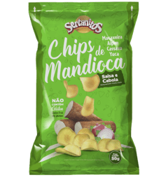 Chips de Mandioca Cebola e Salsa 50g Sertanitos