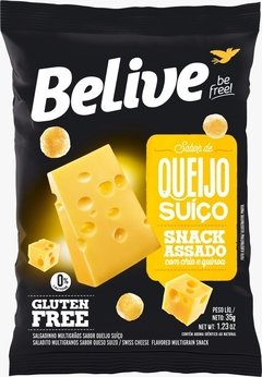 Snack de Quinoa + Chia Belive - Sabor Queijo Suíço