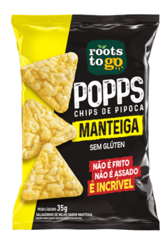 Chips de Pipoca - Popps Queijo Nacho Roots To Go - loja online