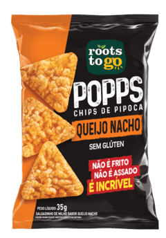 Chips de Pipoca - Popps Queijo Nacho Roots To Go