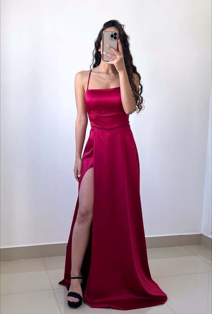 Vestidos color bordo cortos hot sale