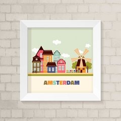 Quadro Casa Amsterdam Colorido