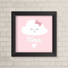 Quadro com Nome Nuvem Rosa - comprar online