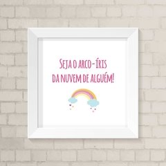 Quadro Infantil Arco-Íris da Nuvem de Alguém