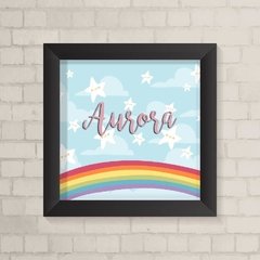 Quadro com Nome Arco-Íris e Estrelas - comprar online