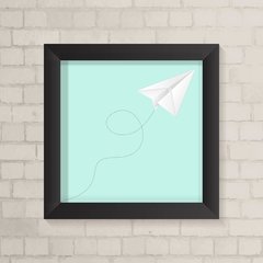 Quadro Infantil Avião de Papel - comprar online