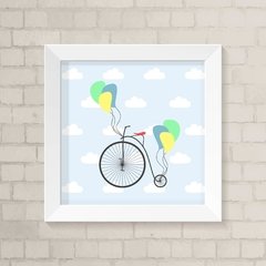Quadro Infantil Bicicleta Vintage e Balões