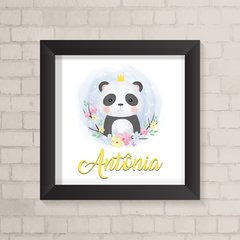 Quadro com Nome Panda Aquarela - comprar online