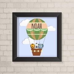 Quadro com Nome Balão e Animais - comprar online